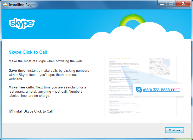 Install Skype Click to Call