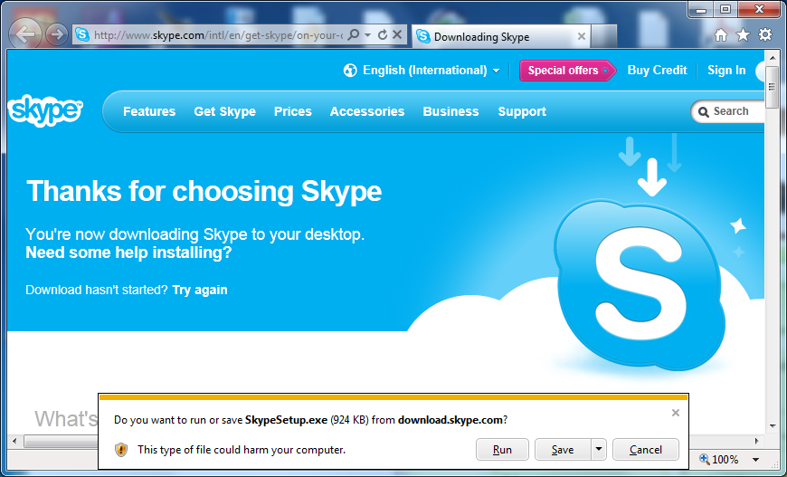 www skype com install