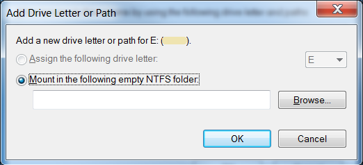 Add Drive Letter or Path